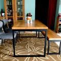 Apartment - Woodlands Drive | Product Seen: [Justin Side Chair, Ricky Dining Table w/ Butcher Top – Customisable & Ricky Dining Bench – Customisable]